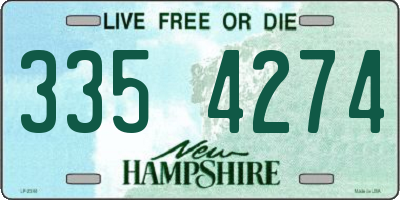 NH license plate 3354274