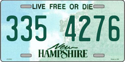 NH license plate 3354276