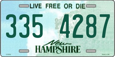 NH license plate 3354287