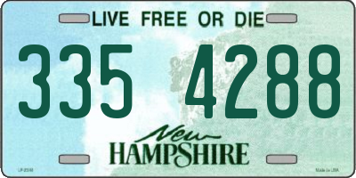 NH license plate 3354288
