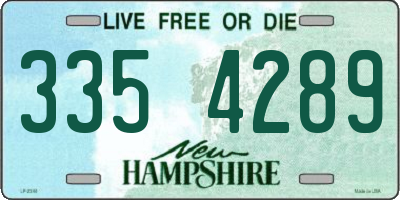 NH license plate 3354289
