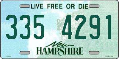 NH license plate 3354291