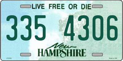 NH license plate 3354306