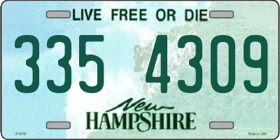 NH license plate 3354309