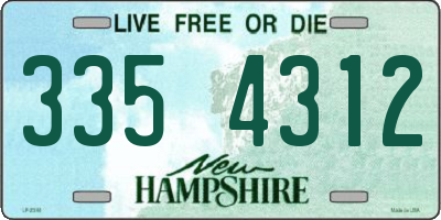 NH license plate 3354312