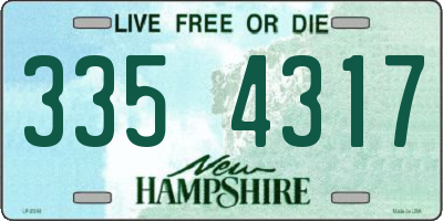 NH license plate 3354317