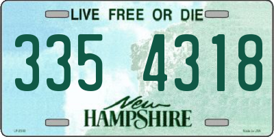 NH license plate 3354318