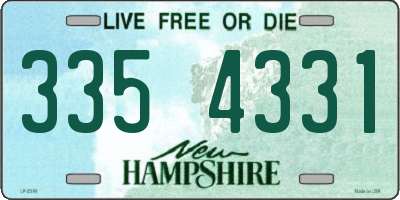 NH license plate 3354331