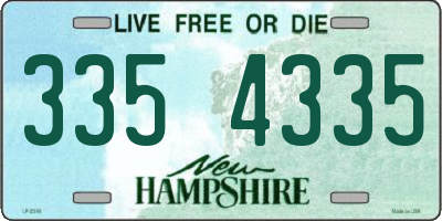 NH license plate 3354335