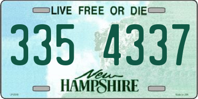 NH license plate 3354337