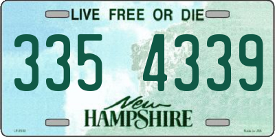 NH license plate 3354339