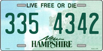 NH license plate 3354342