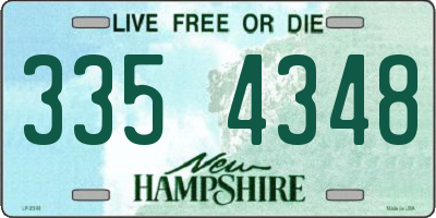 NH license plate 3354348