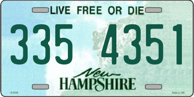 NH license plate 3354351