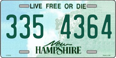 NH license plate 3354364