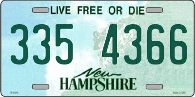 NH license plate 3354366