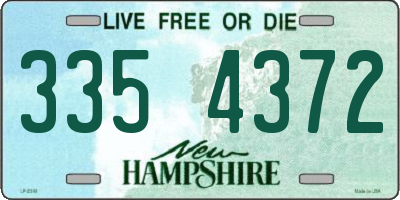 NH license plate 3354372