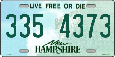 NH license plate 3354373