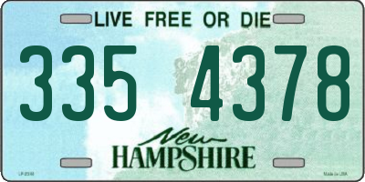 NH license plate 3354378