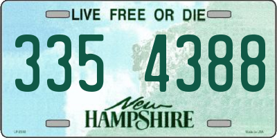 NH license plate 3354388