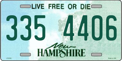 NH license plate 3354406