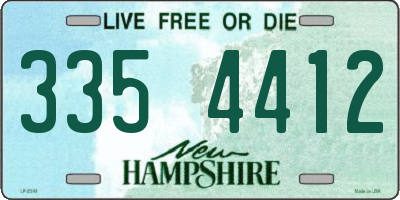 NH license plate 3354412
