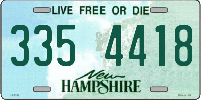 NH license plate 3354418
