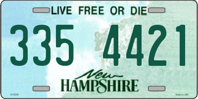 NH license plate 3354421