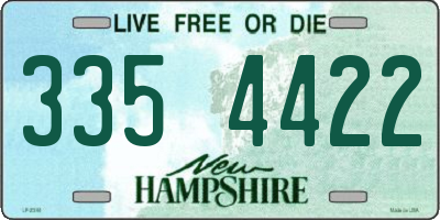 NH license plate 3354422