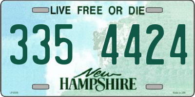 NH license plate 3354424