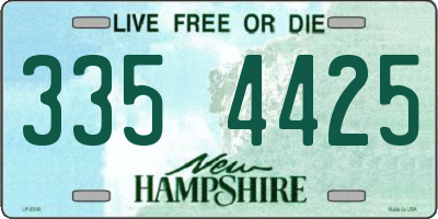 NH license plate 3354425