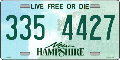 NH license plate 3354427
