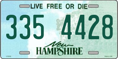 NH license plate 3354428