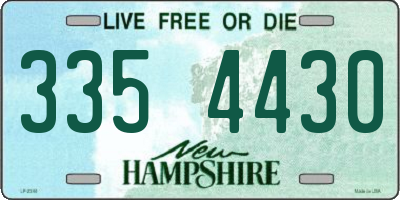 NH license plate 3354430