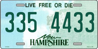 NH license plate 3354433