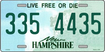 NH license plate 3354435