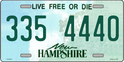 NH license plate 3354440