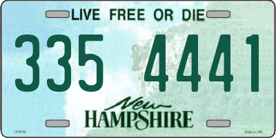 NH license plate 3354441