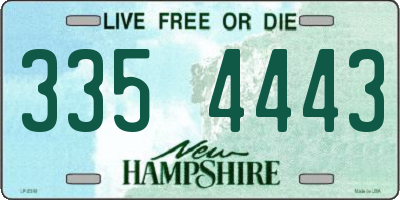 NH license plate 3354443