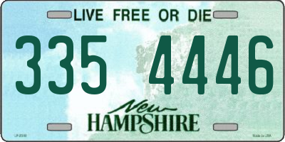 NH license plate 3354446