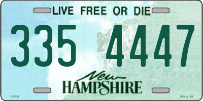 NH license plate 3354447
