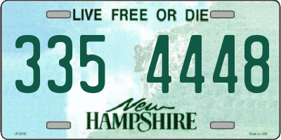 NH license plate 3354448