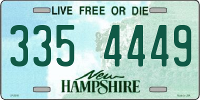 NH license plate 3354449