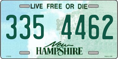 NH license plate 3354462