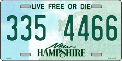 NH license plate 3354466