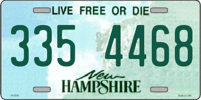 NH license plate 3354468