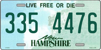 NH license plate 3354476