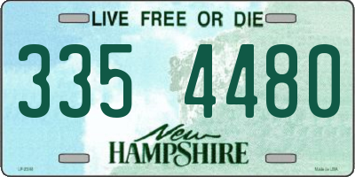 NH license plate 3354480