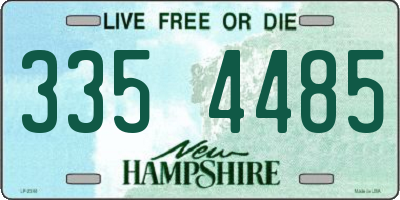 NH license plate 3354485