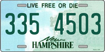 NH license plate 3354503